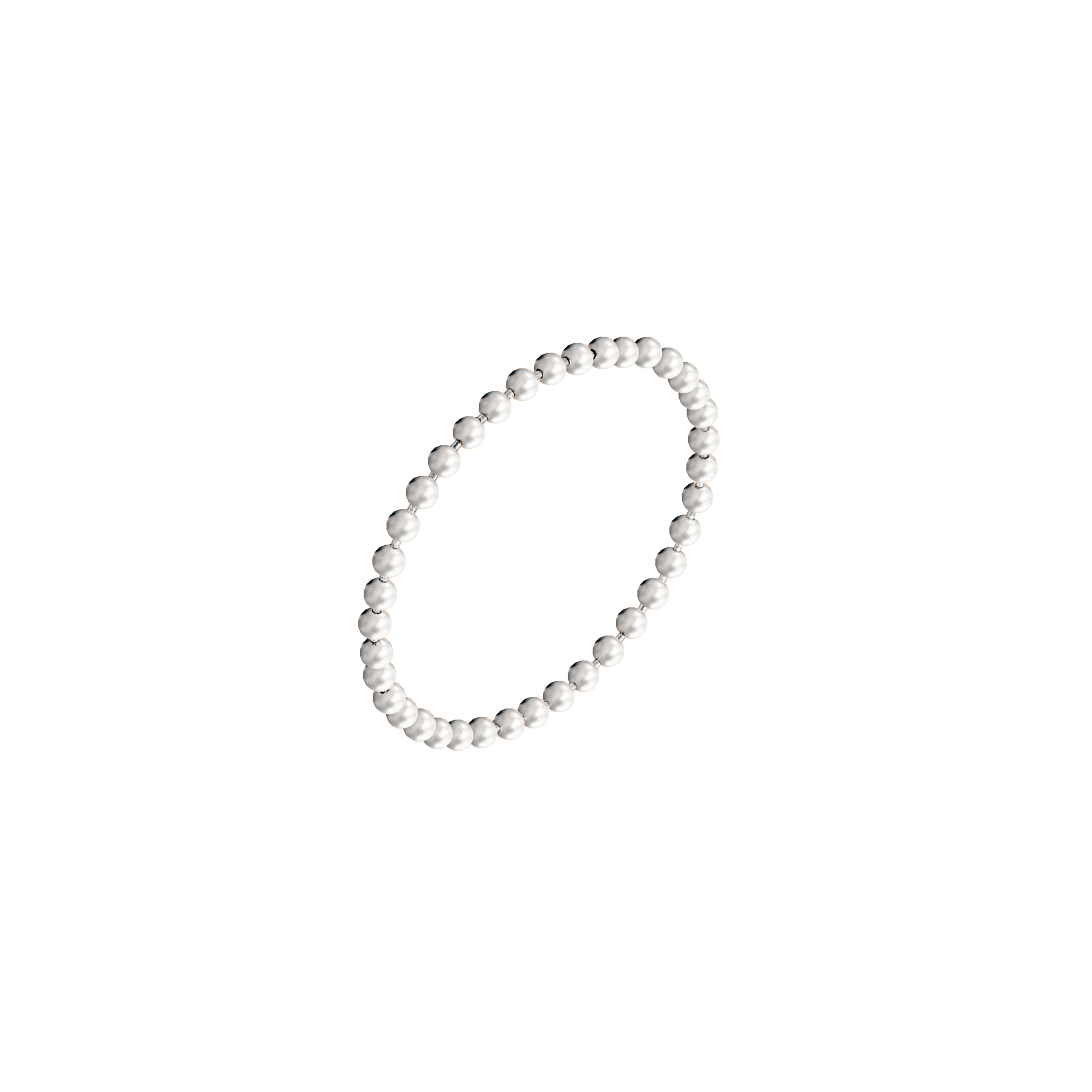 Bead Chain Ring Silber Luamaya