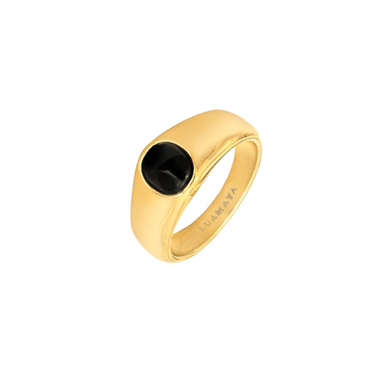 Signet Onyx Ring Gold