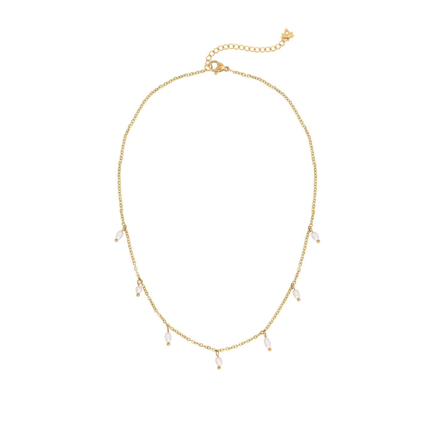 Perla Blanco Choker Gold