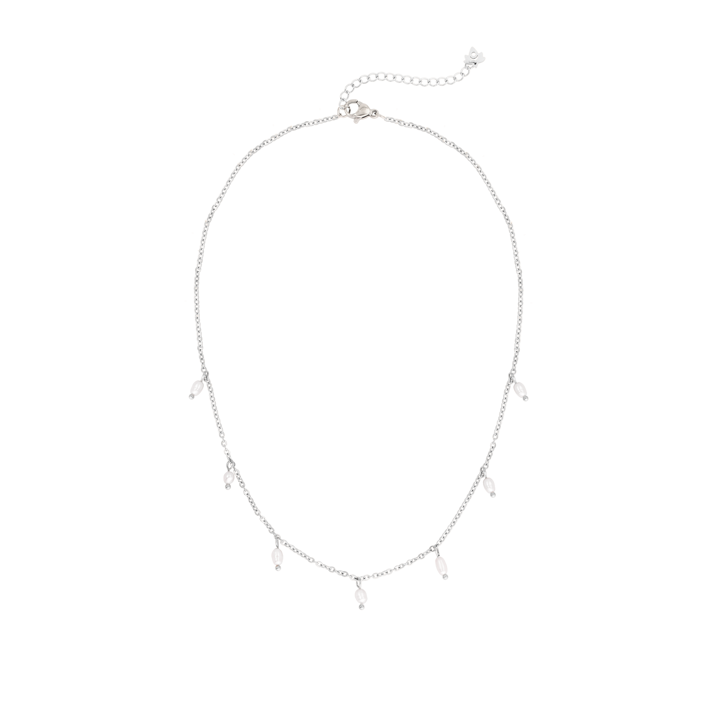 Perla Blanco Choker Silber