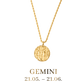 LUA Gemini / Zwilling Necklace Gold
