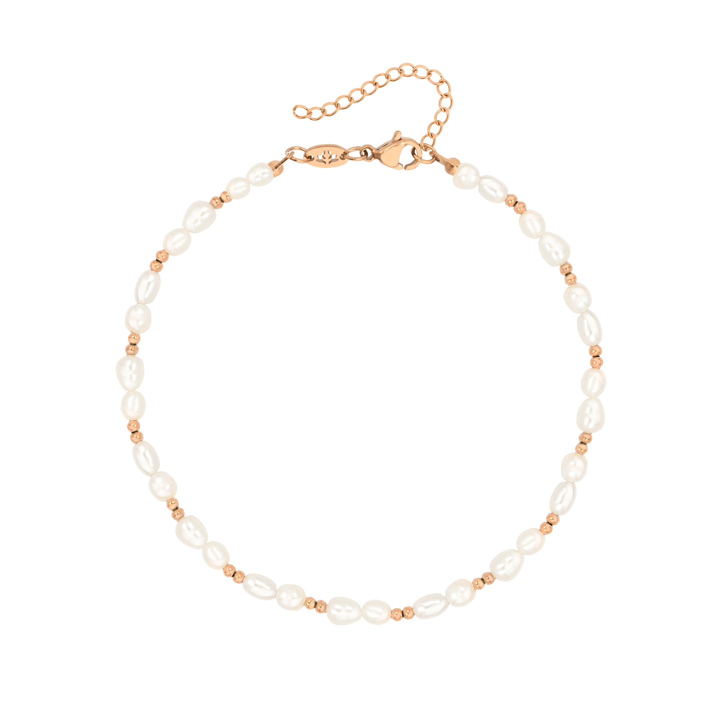 Summertime Pearl Anklet Roségold