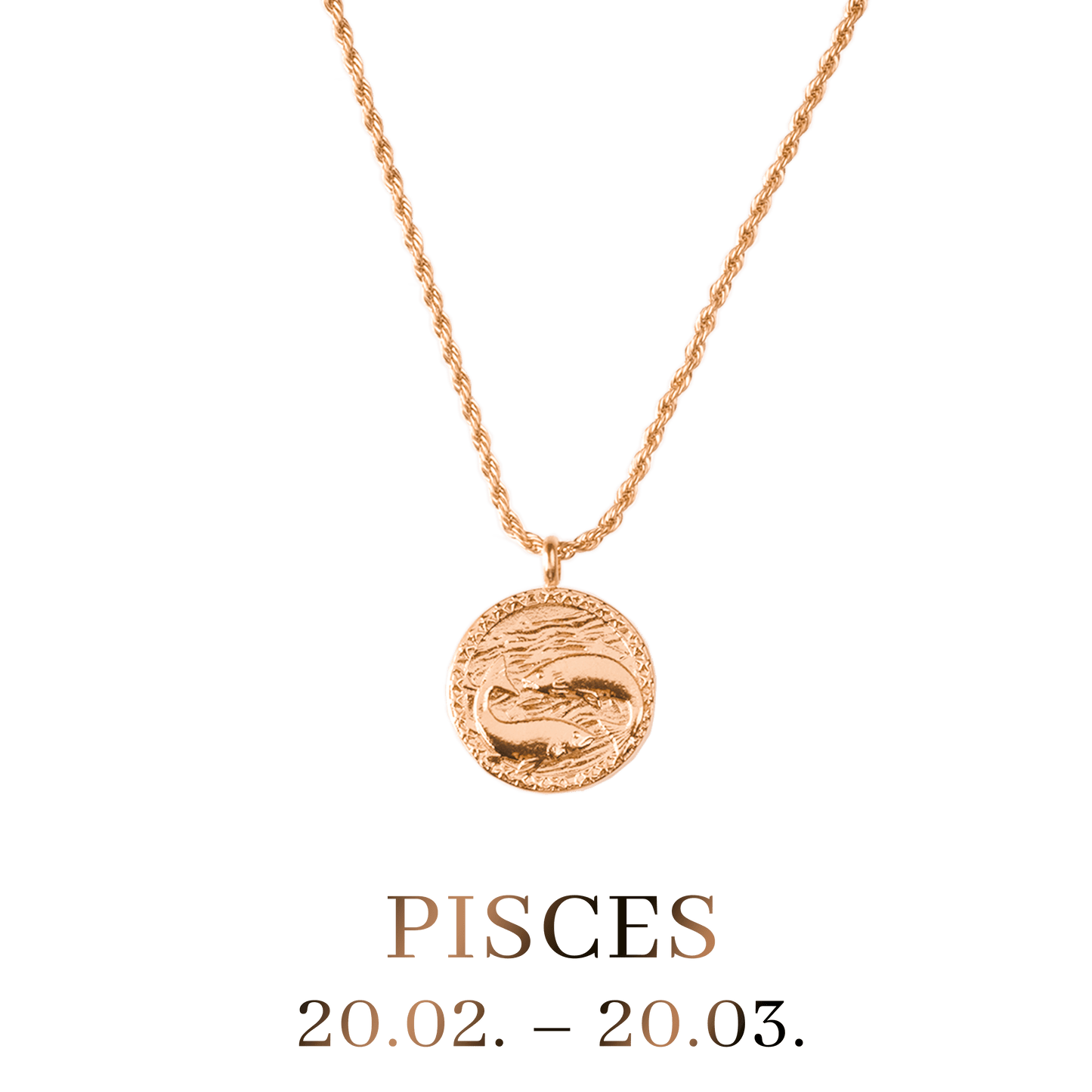 Pisces / Fische Necklace Roségold