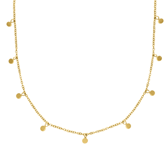 Tiny Coin Necklace Gold