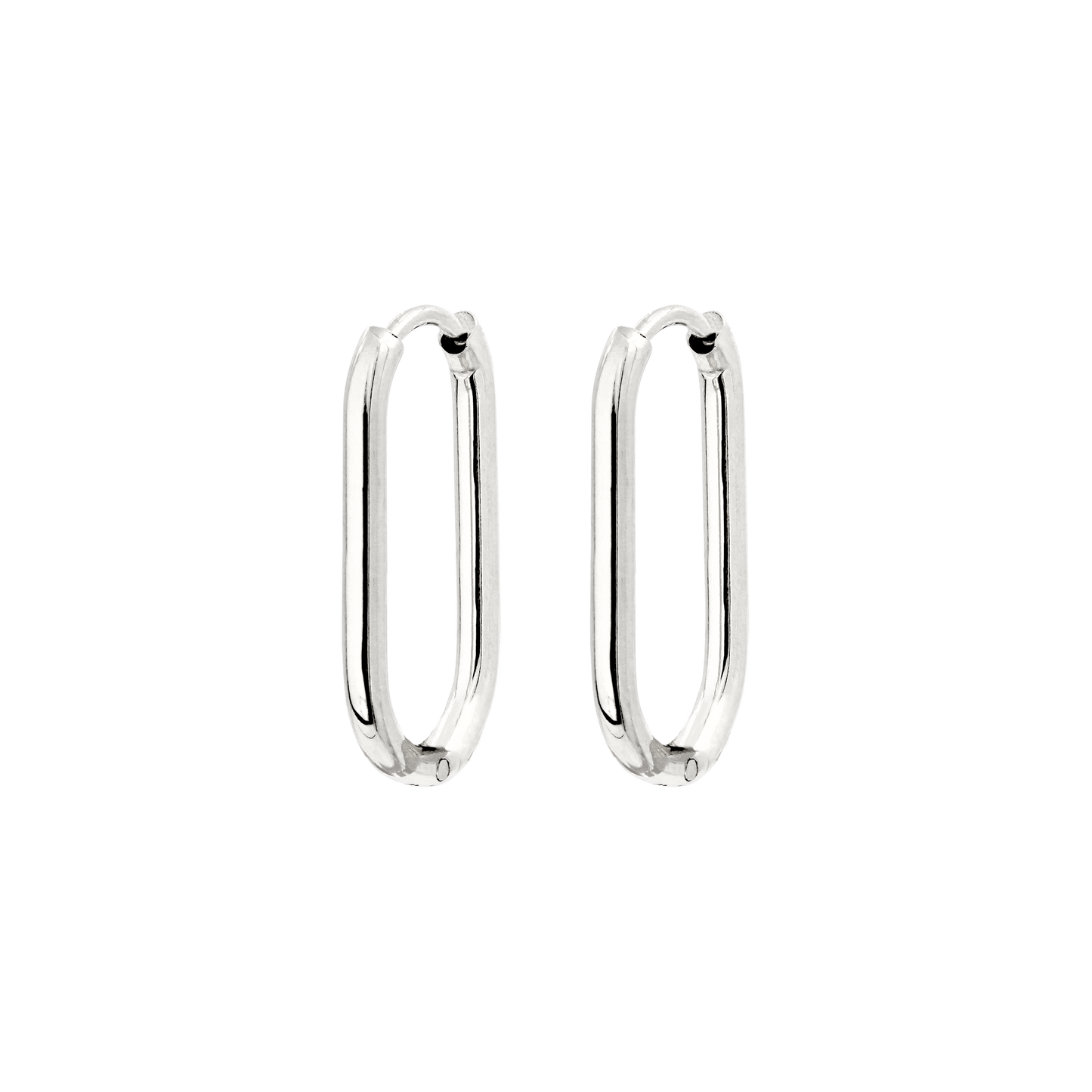 Oval Hoops Small Silber