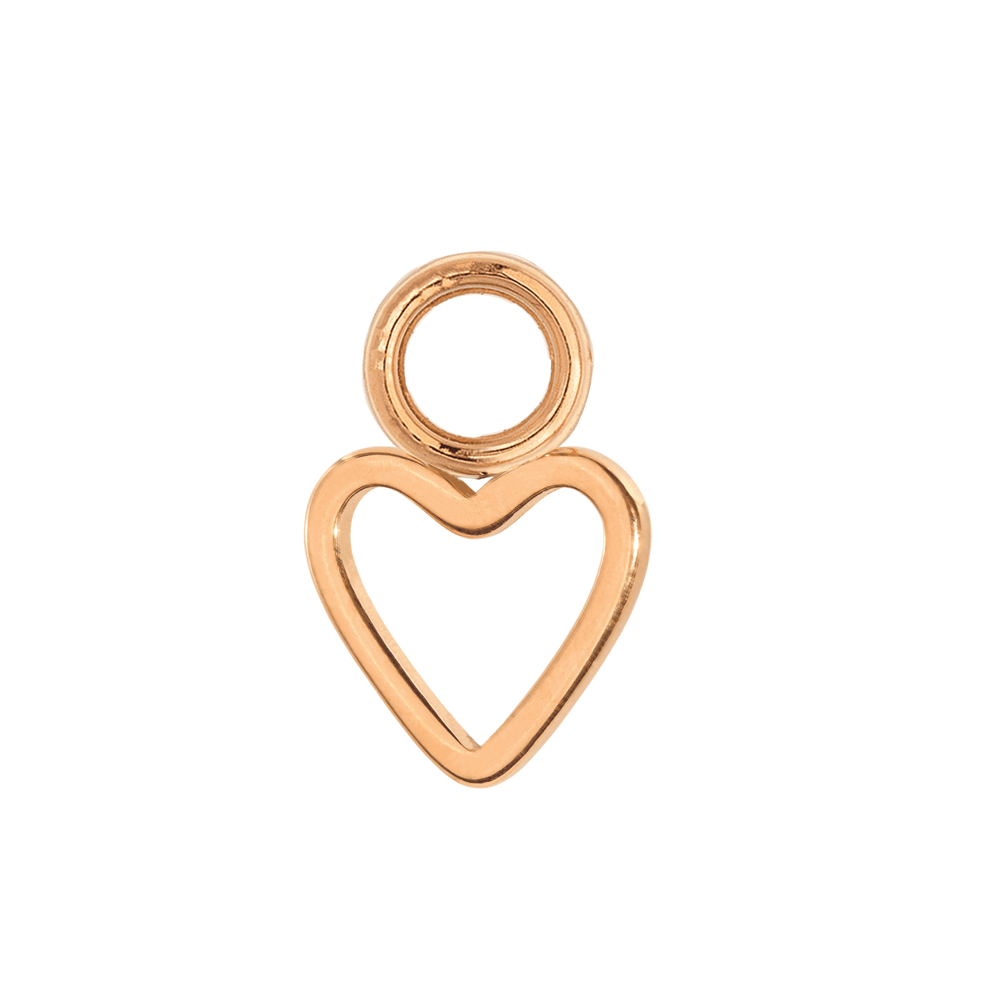 Light Heart Oval Hoopies Roségold