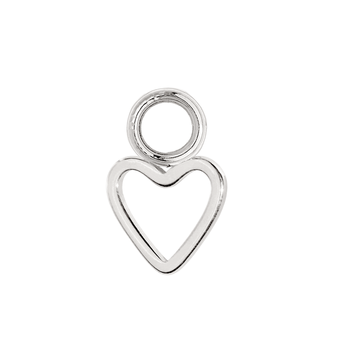 Light Heart Oval Hoopies Silber