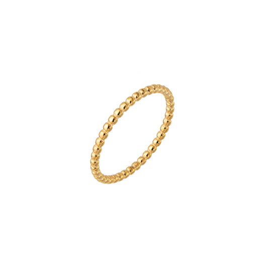 Narrow Sphere Ring Gold