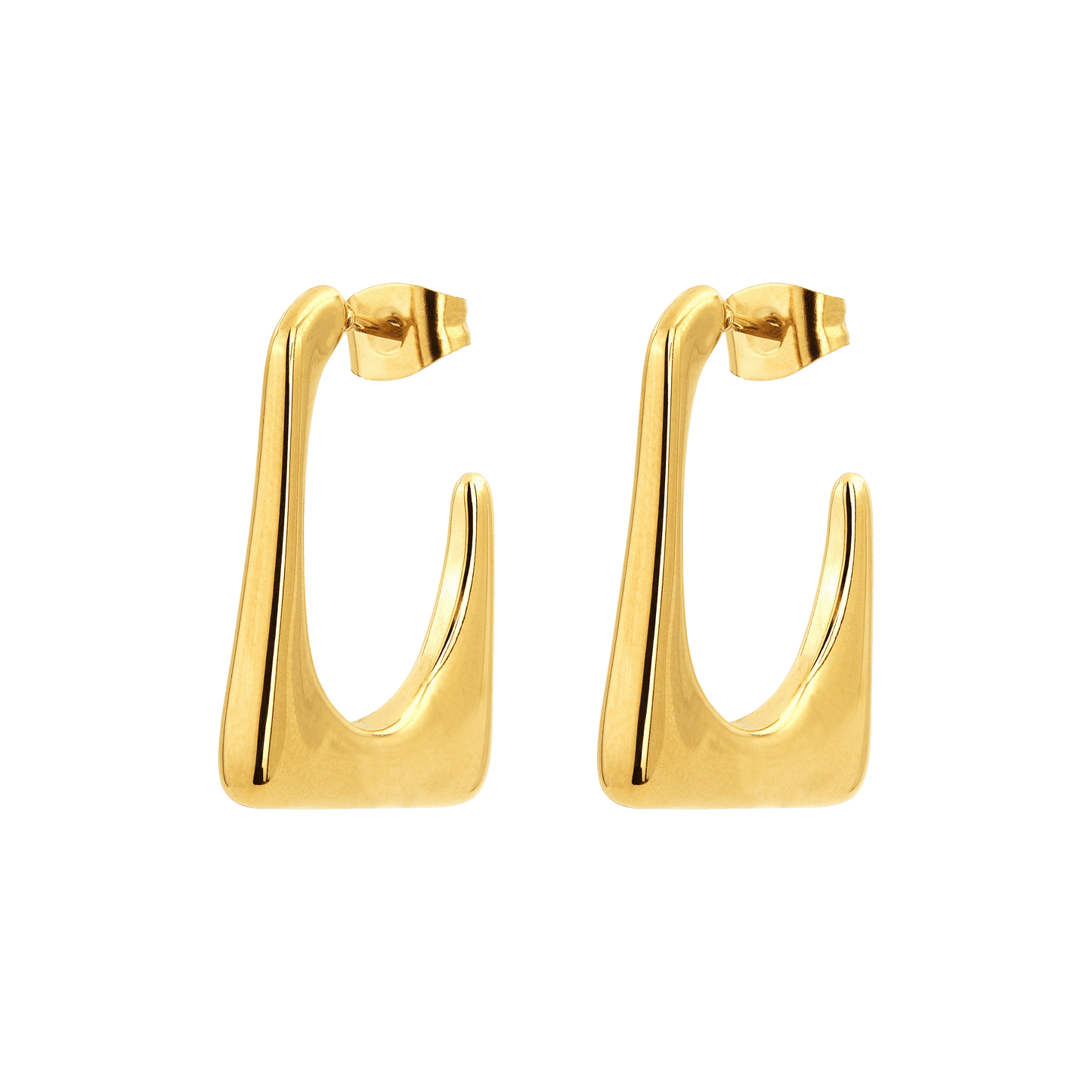 Rectangle Hoops Gold