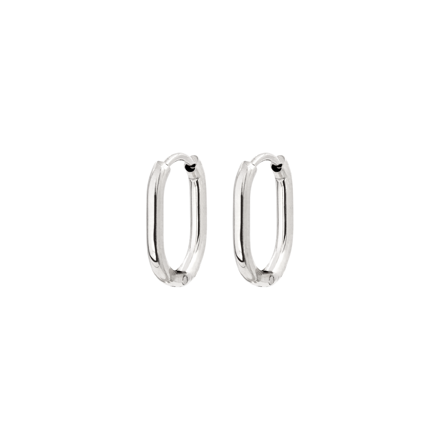 Oval Hoops Baby Silber