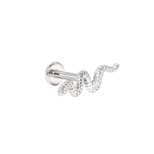 Snake Piercing Silber