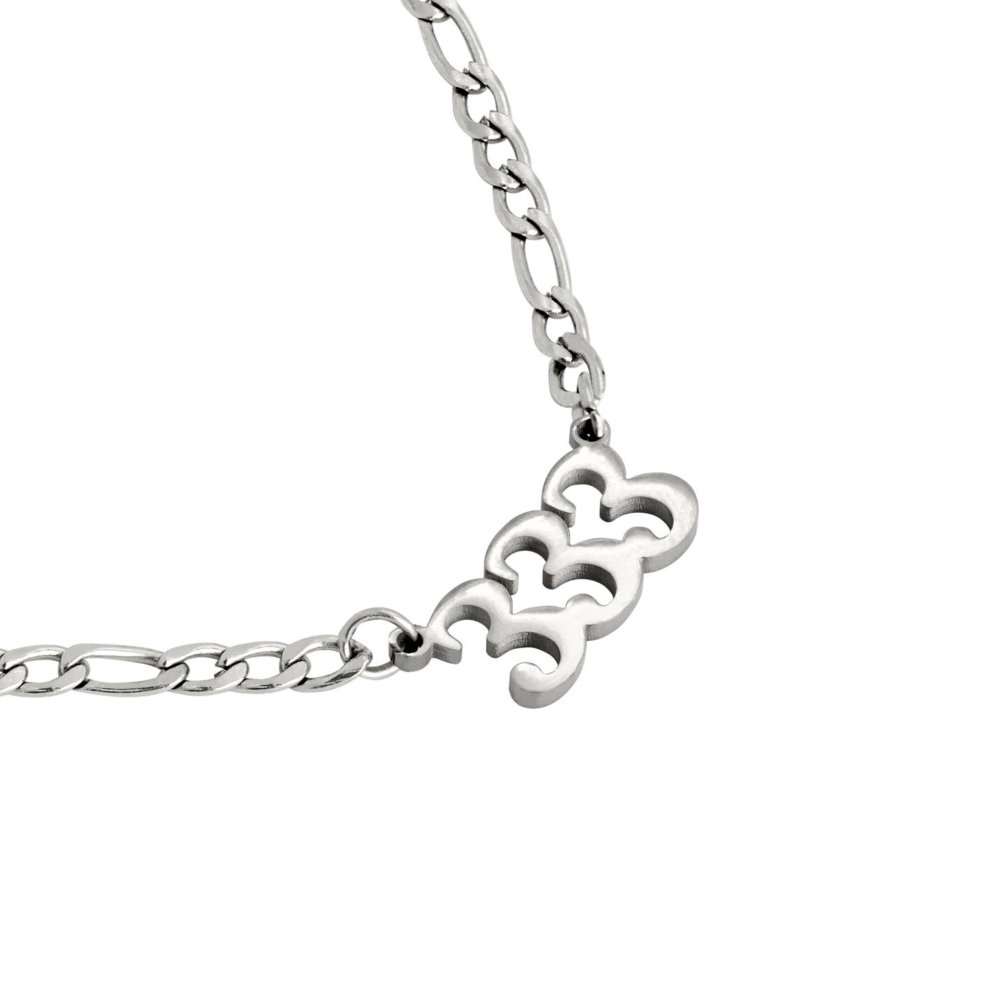 Angel Number 333 Necklace Silber