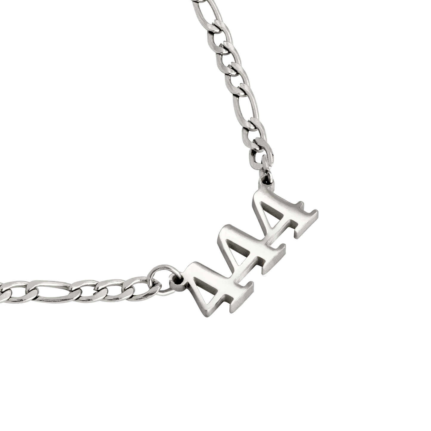 Angel Number 444 Necklace Silber