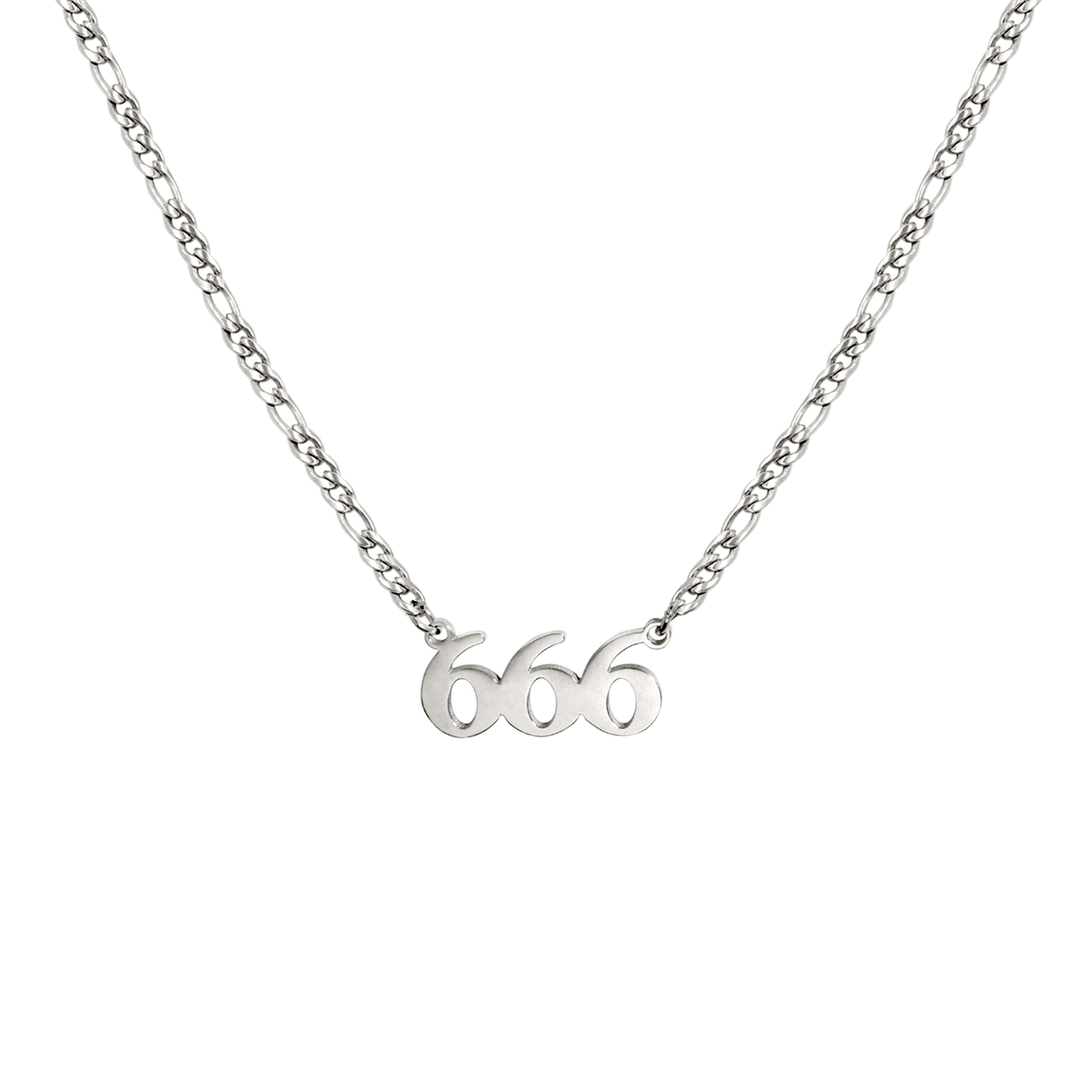 Angel Number 666 Necklace Silber