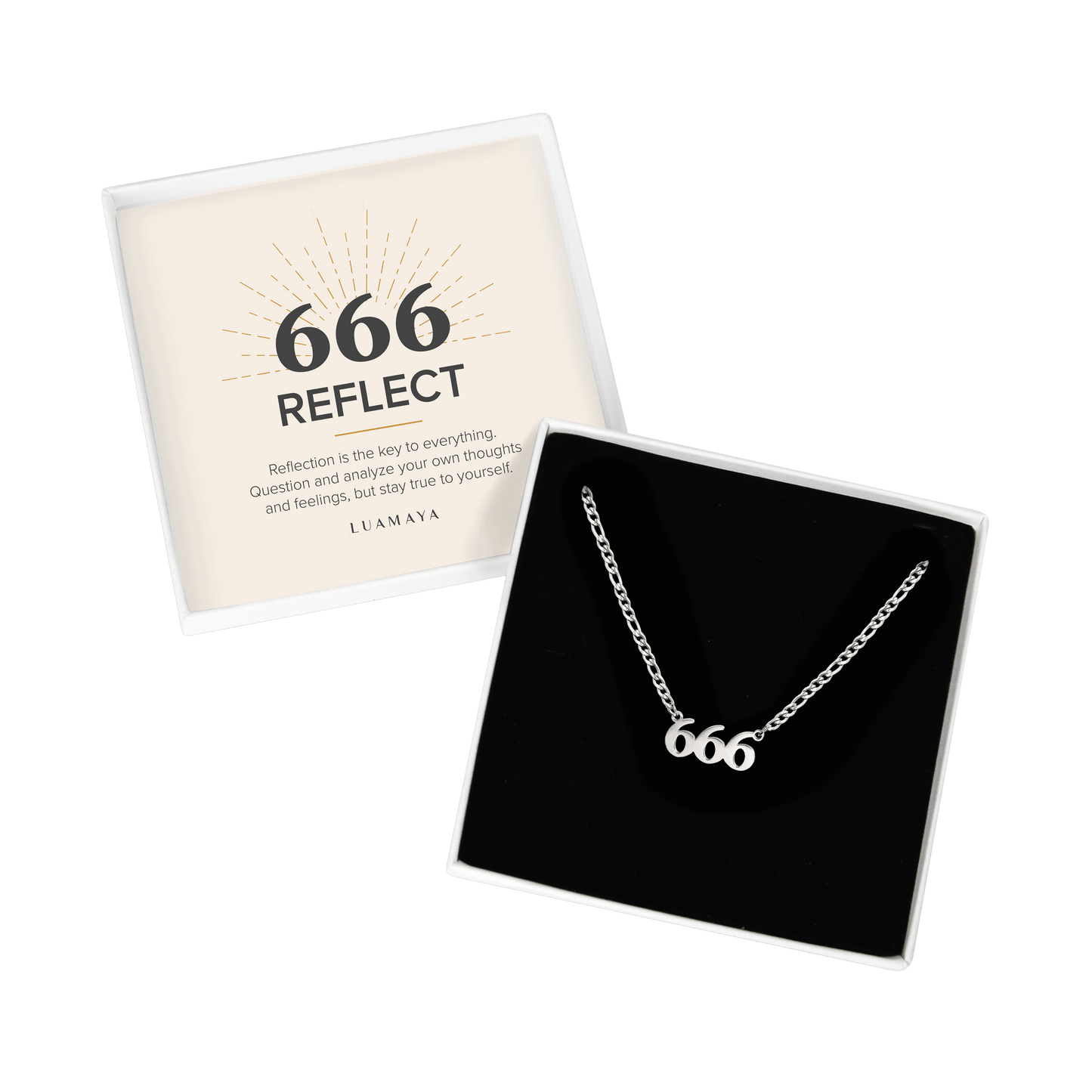 Angel Number 666 Necklace Silber