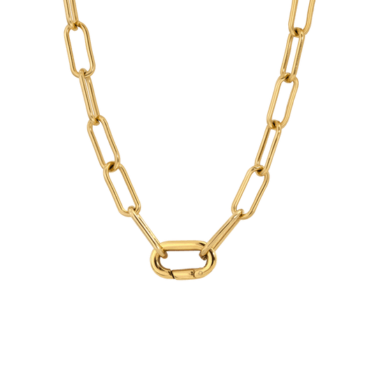 Long Link Necklace Gold
