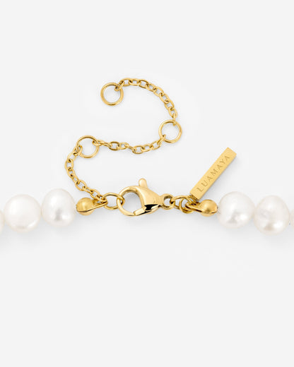 Ammonite Pearl Necklace Gold