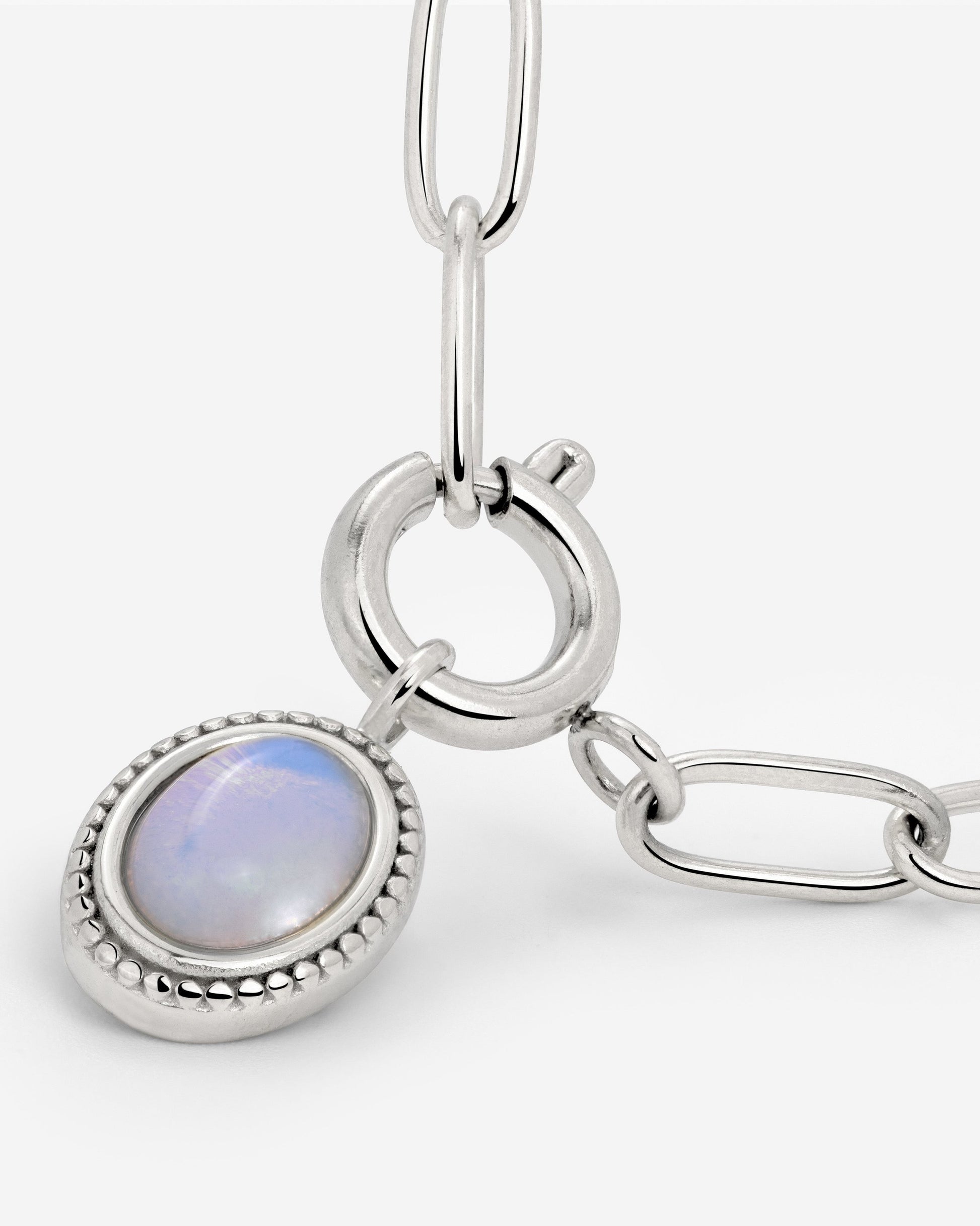 Opaline Oval Links Necklace Set Silber