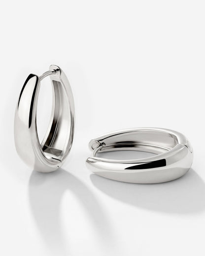 Seeker Hoops Medium Silber