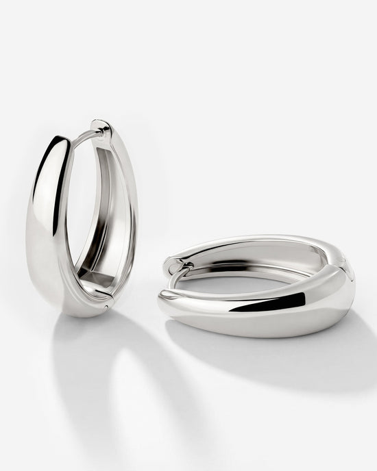 Seeker Hoops Medium Silber