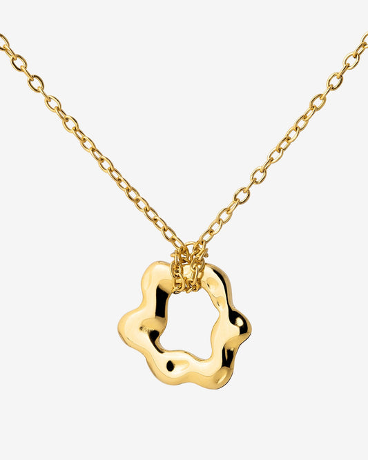 Melting Donut Necklace Gold