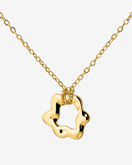 Melting Donut Necklace Gold