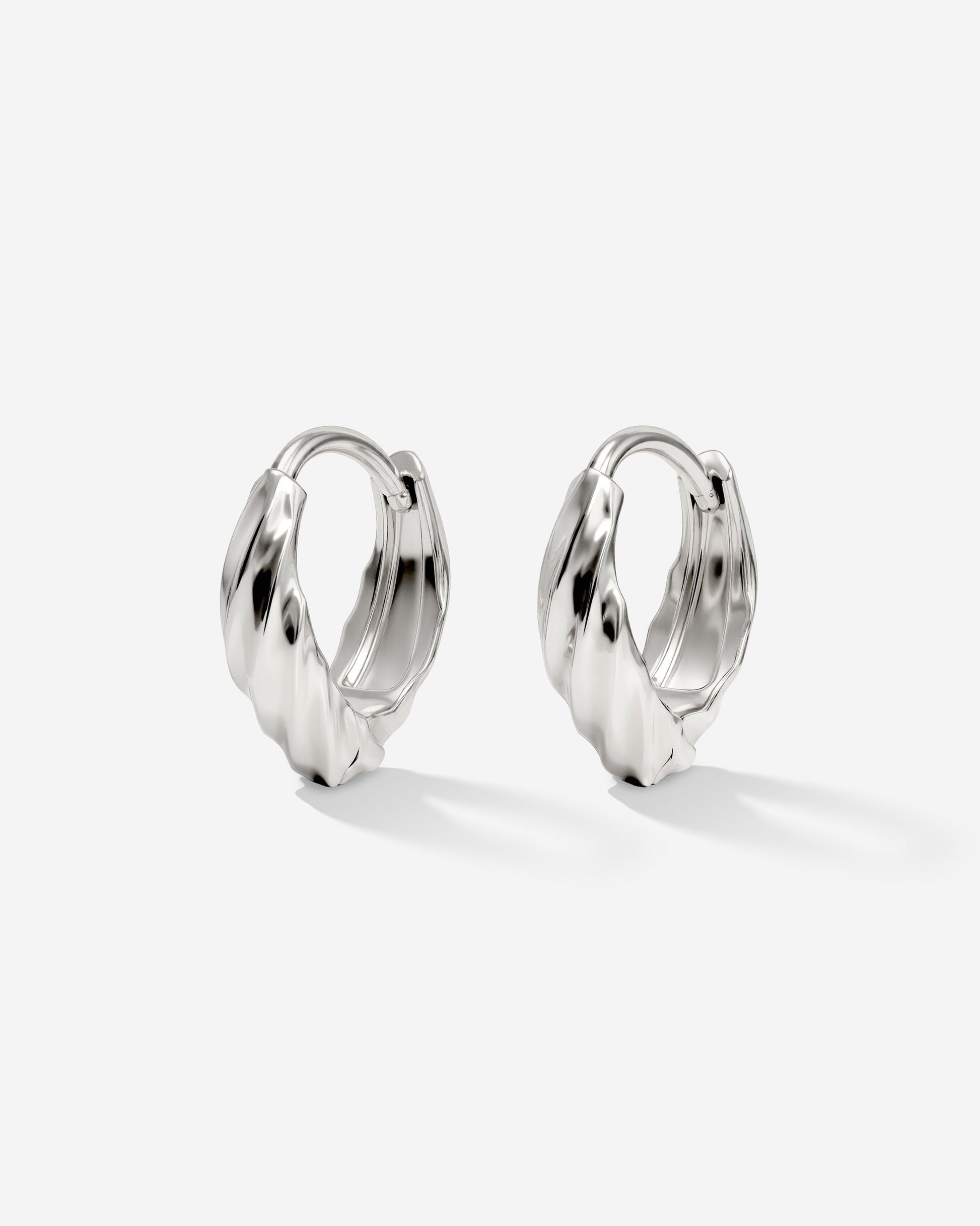 Mini Twist Hoops Silber