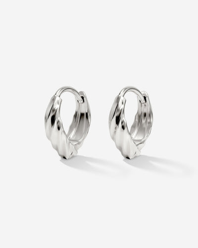 Mini Twist Hoops Silber