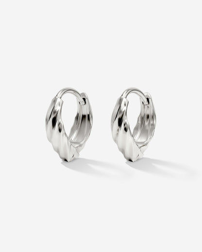Mini Twist Hoops Silber