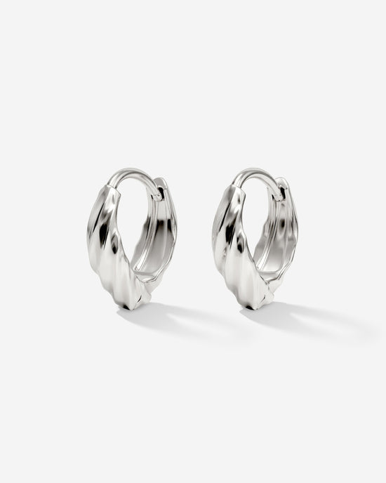 Mini Twist Hoops Silber