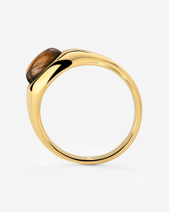 Tiger's Eye Ring Gold