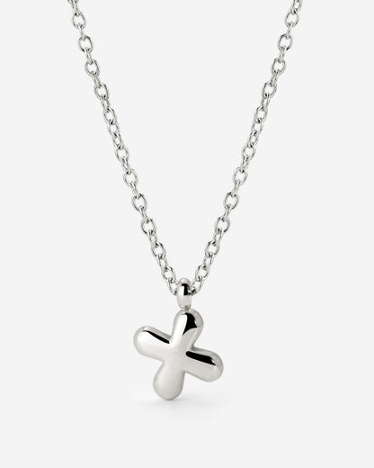 Bubble Letter Necklace Silber