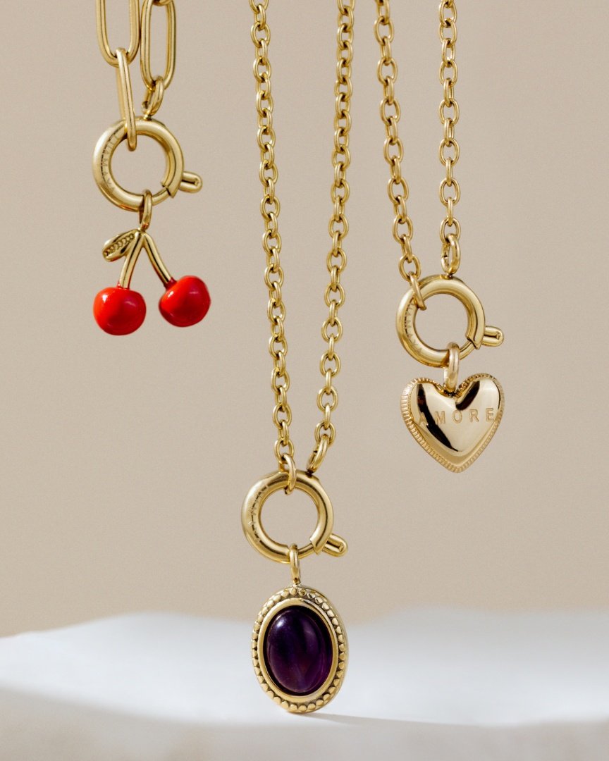 Amore Mio Classic Chain Necklace Set Roségold
