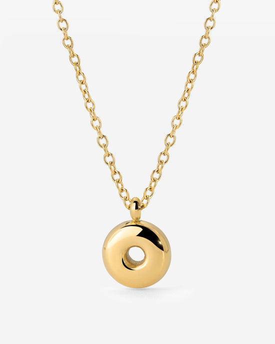 Bubble Letter Necklace Gold
