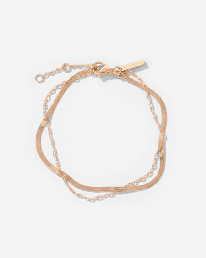 Aligned Double Bracelet