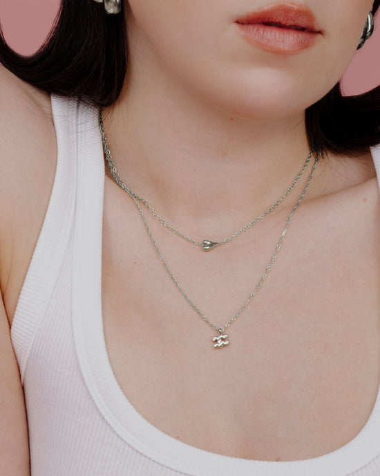 Aquarius Bubble Necklace Silber