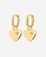Sparkle Heart Hoop Set Baby Gold