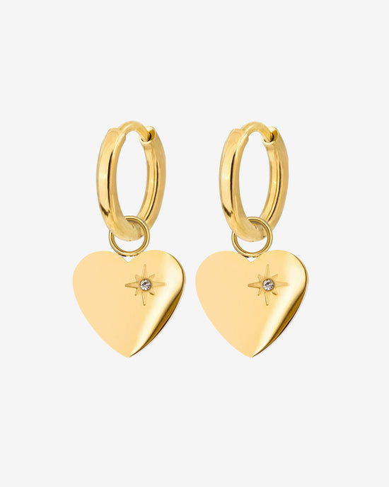 Sparkle Heart Hoop Set Baby Gold