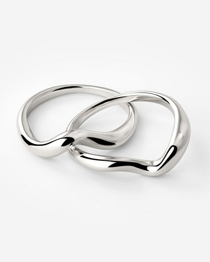Twinsies Ring Silber