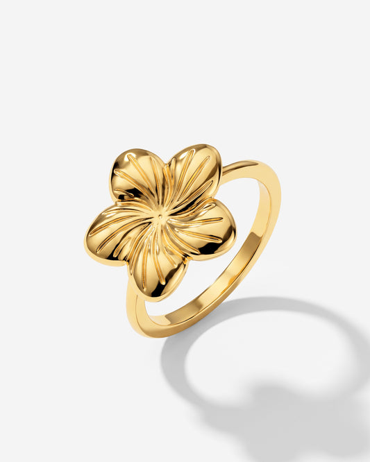 Floral Glow Ring Gold