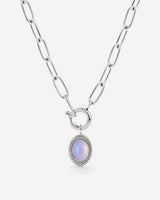 Opaline Oval Links Necklace Set Silber