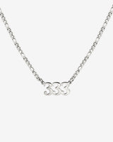 Angel Number Necklace Silber 333