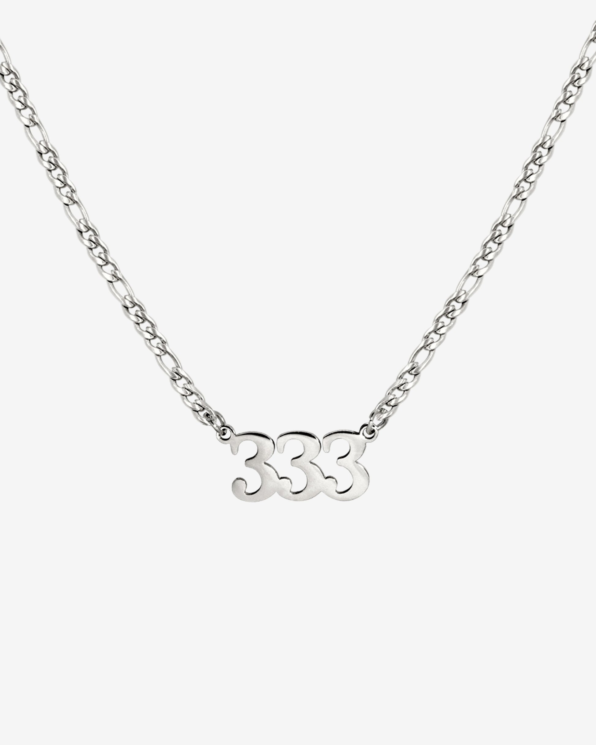 Angel Number Necklace Silber