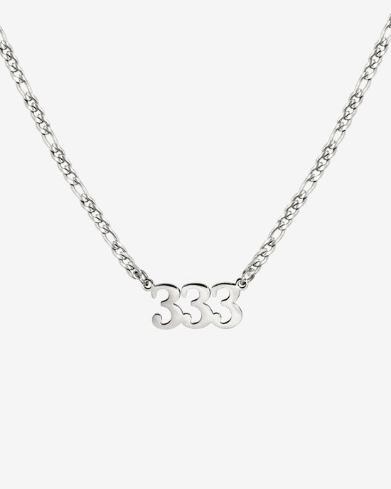 Angel Number Necklace Silber