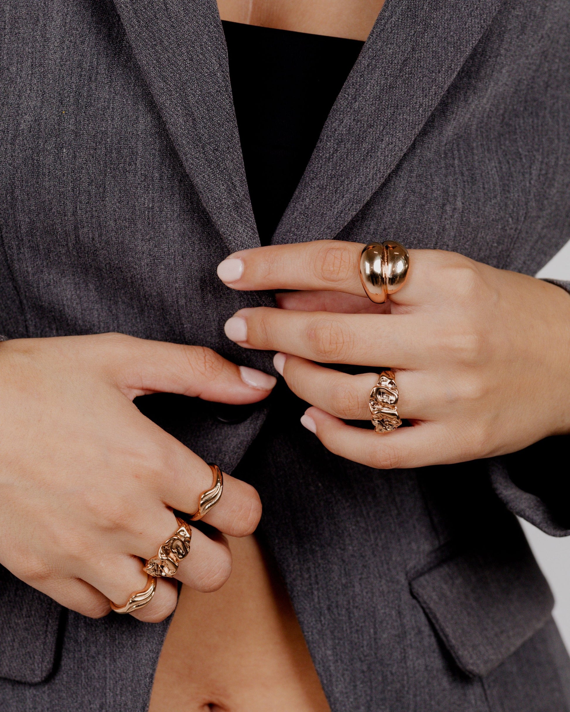 Curvy Wave Ring Roségold