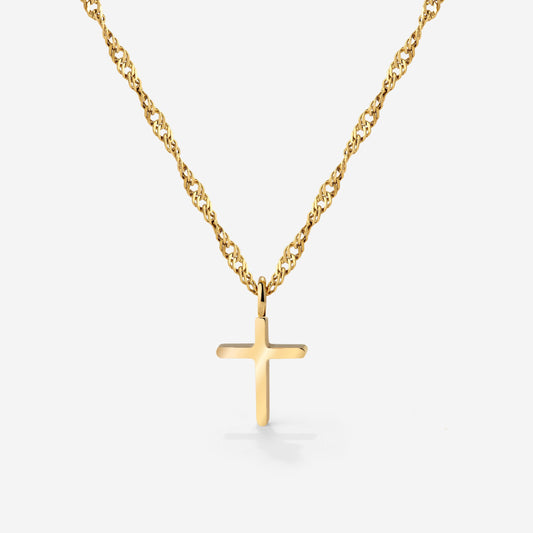 Saints Cross Necklace Gold