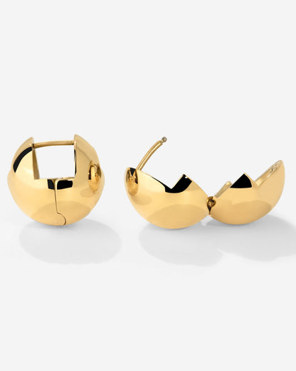 Graceful Curves Studs Gold