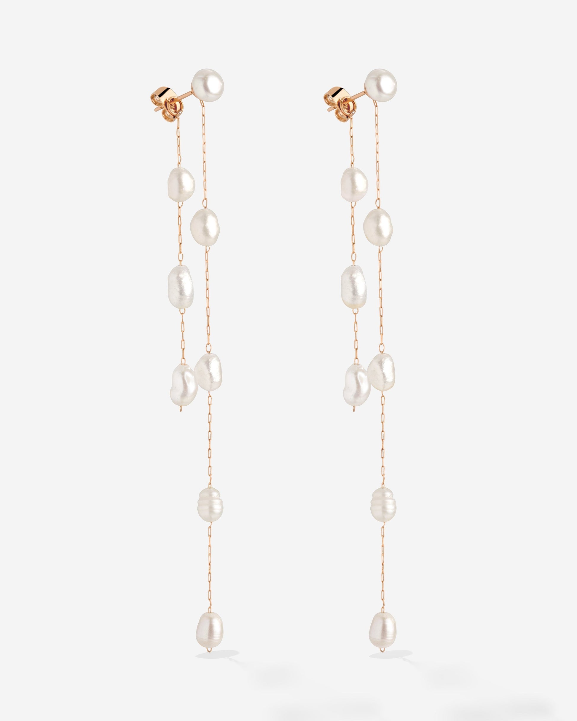 Jules Unique Pearl Fall Studs Roségold