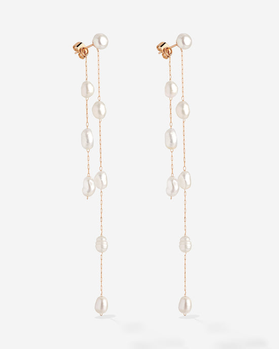 Jules Unique Pearl Fall Studs Roségold