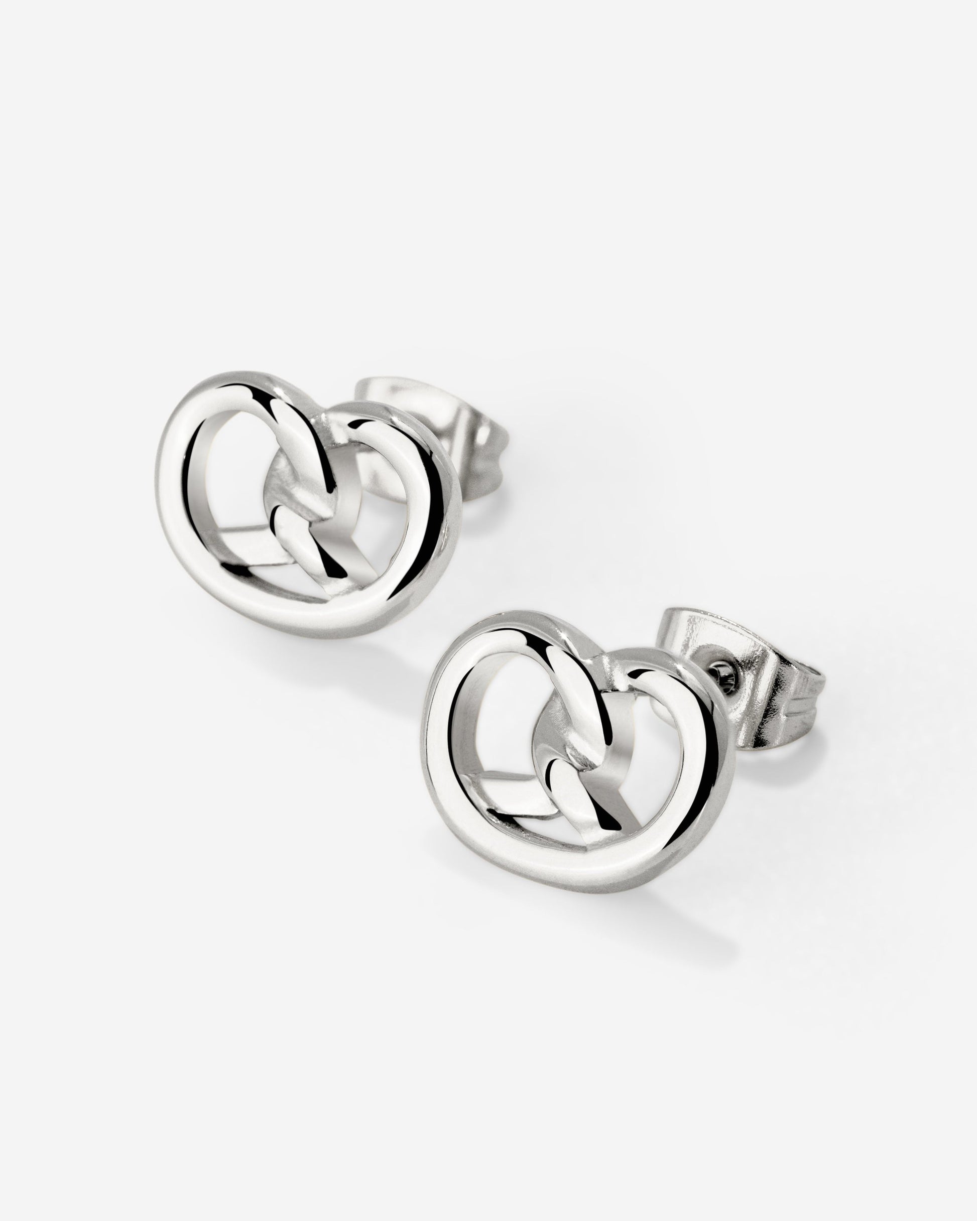 Pretzel Babe Studs Silber